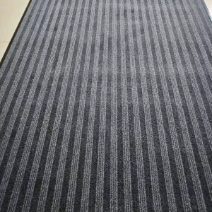 Commercial Carpet Pvc Bottom Door Mat Non slip Water Absorption Wide Stripe Entrance Mat