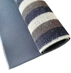 Commercial Entrance Floor Mat with Custom Stripe Pattern Eco PVC Backing 5mm Durable Tuft Door Mat