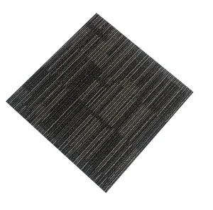 Commercial Fireproof Grey 100%PP Jacquard Carpet Tiles With PVC Backing Heavy Traffic Office Carpet Tiles 50*50cm