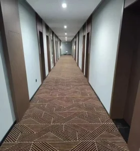 Commercial Fit out Company Nylon Corridor Carpet Anti wear Custom Drawing Free Swatch Bulk Hotel Resale Projects