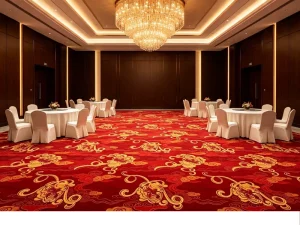 Commercial Fit out Firm Polyester Banquet Carpet Fire Resistant Custom Art Free Swatch Long Run Bulk Supply