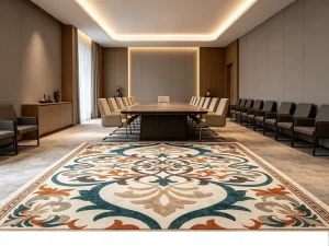 Commercial Fit out Firm Polyester Meeting Reception Carpet Anti wear Custom Drawing Free Swatch Bulk Engineering Orders