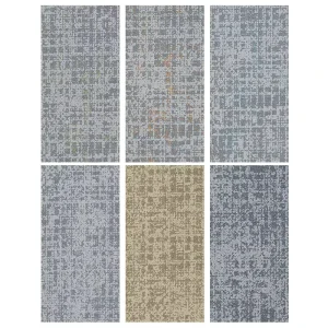 Commercial Grade B1 Fire Retardant Eco Friendly Recycled Fiber Anti Slip Modern Abstract Carpet Tile for Hotel Lobby Home Prayer