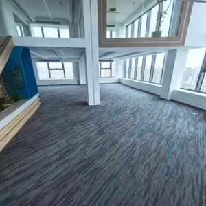 Commercial Heavy Duty Non Slip Floor Carpet Tile Subtle Gray Uniform Texture Reusable Easy DIY Installation for Office