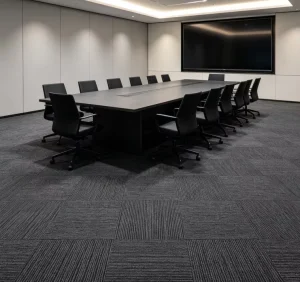 Commercial High Density Carpet Tile 50x50cm Non-woven Backing Solution Dyed Nylon Anti Static Stain Resistant Workplace