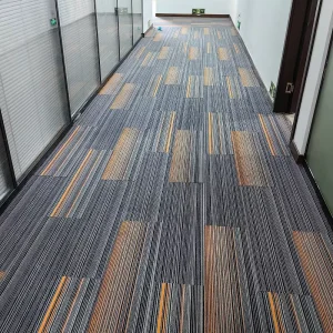 Commercial High Traffic Office Floor Carpet Tiles High Quality 25*100cm Polypropylene Tiles Machine Made for Home