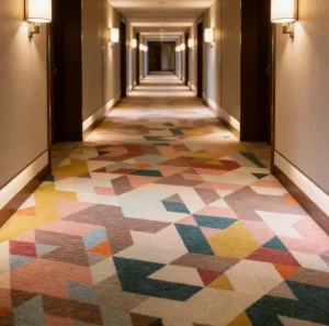 Commercial Hotel Carpet Nylon Broadloom Wall to Wall Sound Absorbing Heavy Traffic Custom for Fit out Company Repeat Order