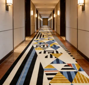 Commercial Hotel Carpet Nylon Wilton Hotel Hallway Fire Resistant Sound Absorbing Custom Logo
