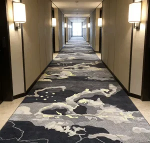 Commercial Hotel Carpet Nylon Wilton Hotel Hallway Fire Resistant Sound Absorbing Custom Logo