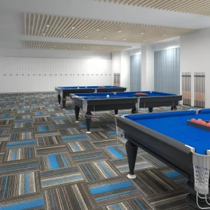 Commercial Hotel Room Bitumen Backing Modular PP Carpet Commercial Office Carpet Modern Designed Billiard Room Carpet Tiles