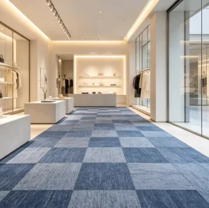 Commercial Interlocking Carpet Tile 60×60 Non woven Backing Solution Dyed Nylon Heavy Duty Sound Absorbing Office Floor