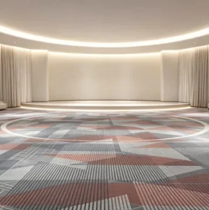 Commercial Jacquard Custom Broadloom Carpet 4m Felt Back Nylon Fire Resistant Sound Absorbing OEM ODM Custom Hotel Lobby