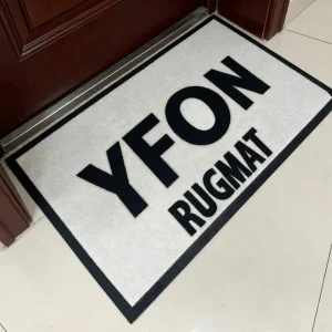 Commercial Machine Made Jacquard Nylon PET Friendly Printed Anti Slip Rubber Backing Outdoor Carpet Door Mat Entrance Area Rug