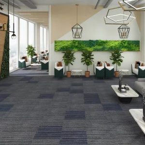 Commercial Modern Cushioned Carpet Tile Bitumen Backing 100% Polypropylene Tufted Fireproof Carpet Tiles