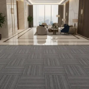 Commercial Modern Grey Square Polypropylene Carpet Tiles for Office Floor Decoration