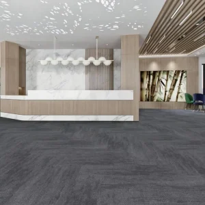 Commercial Modern Office Carpet Tiles 25x100cm Cut Pile Custom Stain Resistant Hotel Use PVC Backing Factory Direct