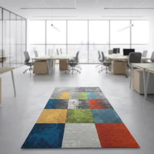 Commercial Office Eco-friendly Modular Carpet Tiles PVC Backing Loop Pile Removable Office Carpet