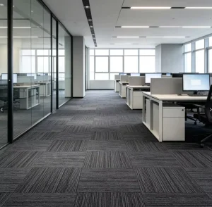 Commercial Office Floor Carpet Tile 60x60cm Non-woven Backing Solution Dyed Nylon Heavy Duty Stain Resistant Conference