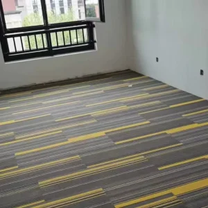 Commercial Office & Home Floor Carpet Tiles with Fire Resistance PP Cushioned and PE Backing