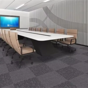 Commercial PP Loop Pile Washable Linear Striated Pattern Modern 25*100cm Non Slip Soft Thin Eco Friendly Floor Carpet Tile for