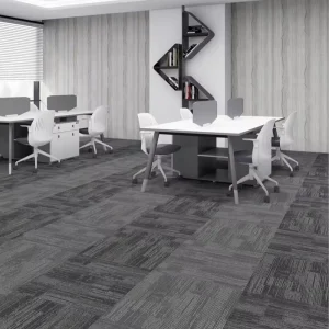 Commercial PP Modern Non-Slip Extra Thick Floor Mat Easy-to-Peel Stick Carpet Tiles Square Pattern Non-woven Backing Hotels