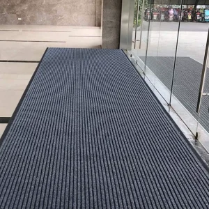 Commercial Professional Reversible Modern Striped PVC Backed Polyester Carpet Door Floor Mat