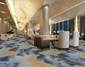 Commercial Project Supply Wall to Wall Polyester Carpet Silent Easy Clean Custom Pattern for Interior Fit out Company