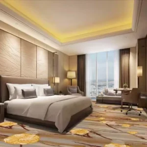 Commercial Renovator Wall to Wall Polyester Broadloom Carpet Sound Insulation Custom Design for Hotel Large Project