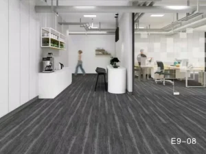 Commercial Sound Absorb Carpet Tile 50×50 PET Hypoallergenic Anti Slip Retail Reception Floor Squares