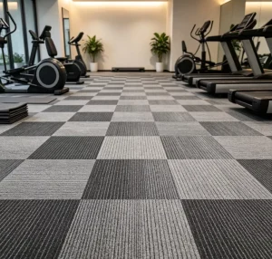 Commercial Square Carpet Tile 50x50cm Non woven Backing Solution Dyed Nylon Heavy Duty Stain Resistant Conference Room