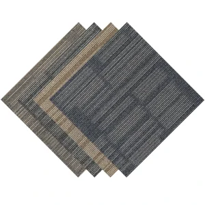 Commercial Use Fireproof Office Carpet Tile Striped Luxury Hotel Flooring for Banquet Hall Hotel Office Made Durable Nylon