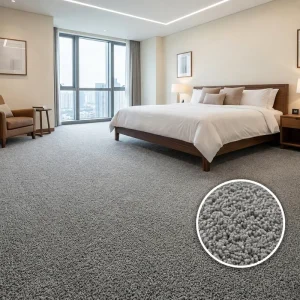 Commercial Wall Wall Carpet Hotel Use Solid Colors Plush Cut Pile Jacquard Woven Polyester Non-Slip Stain Resistant Modern