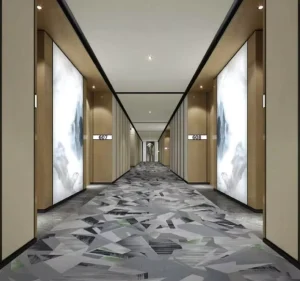 Commercial Wall to Wall Polyester Broadloom Carpet Fireproof Wearproof Free Swatch for Hotel