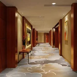 Commercial Wall to Wall Polyester Carpet Fire Resistant Silent Custom Artwork Free Sample