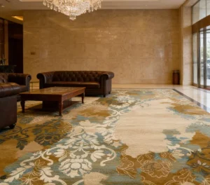 Commercial Washable Home Wall to Wall PP Carpet Roll Machine Made Broadloom Custom Design Custom Pattern Hotel Loop Tufted