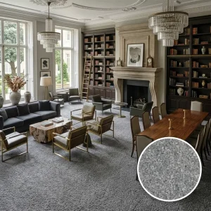 Commercial Woven Polyester Carpet Stain Resistant & Eco Friendly Plush Pile Wall to Wall Hotel Solid Colors