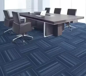 Commercial and Residential Carpet Tiles with PVC Backing Cut Pile Cushioned Non-Slip for Office or Home Use