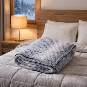 Competitive Price 5 Switches Washable Custom Knitted Electric Blanket Heated Throw for Home Use and Good Sleep