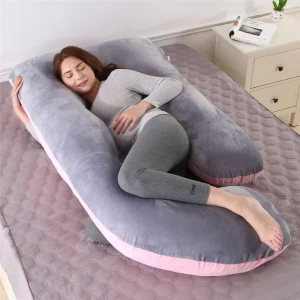 Competitive Price Full Body Pregnant Woman Wedge J Shape Baby Maternity Pillow Belly Support Sleep Fabric