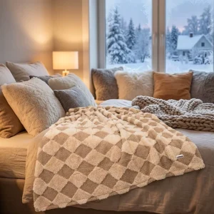 Competitive Price Portable Knitted 4 Switches Options 8H Auto Shut Folded Electric Blanket for Hospital Home Flame Retardant