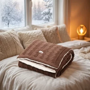Competitive Price Super Soft Knitted Wool Fabric Portable Wearable Winter Electric Blankets for Good Sleep Home Use