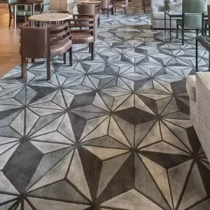 Complete Hotel Flooring Printed Carpet Nylon Polypropylene Cut Pile Reversible & Washable All Area Broadloom Custom Pattern