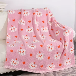Compliance Requirement 40*60 Soft Warm Decorative Sofa Bed Knitted Throw Blanket for High-End Home Decor