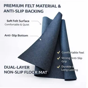 Composite Anti-Skid Carpet Fabric Polyester Felt with Point Plastic Backing for Tufting Rug Pads
