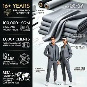 Composite Fabric 100% Polyester 24% Spandex Breathable Stretch Jacket Fabric From Premium Chinese Factory
