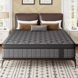 Compressed Pillow Top Mattress Queen Size Breathable Textile Hybrid Bed Mattress Vacuum Roll Packed Factory Supply