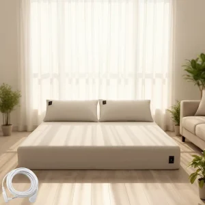 Conductive Grounding Fitted Sheet Queen Size Silver Fiber Cotton Earthing Sheet Anti-Static Earth Connection for Improve Sleep