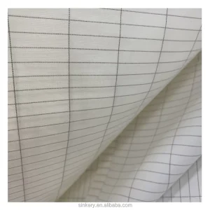 Conductive Silver Fiber Cotton Grid Bed Sheet Electromagnetic Radiation Protection Fabric for Ground Bedding