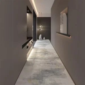 Contemporary Modern Crystal Velvet Long Hallway Runner Rug Anti slip Backing Eco Friendly PET Friendly Puzzle Pattern Polyester