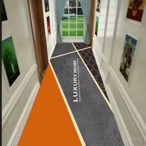 Contemporary Modern Crystal Velvet Long Runner Rug Abstract Pattern Polyester Anti Slip Eco Friendly PET Friendly for Home